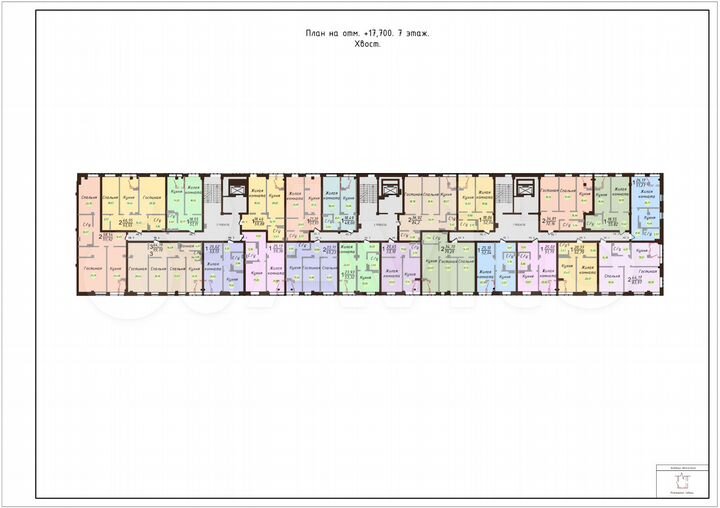 3-к. квартира, 90,2 м², 7/19 эт.