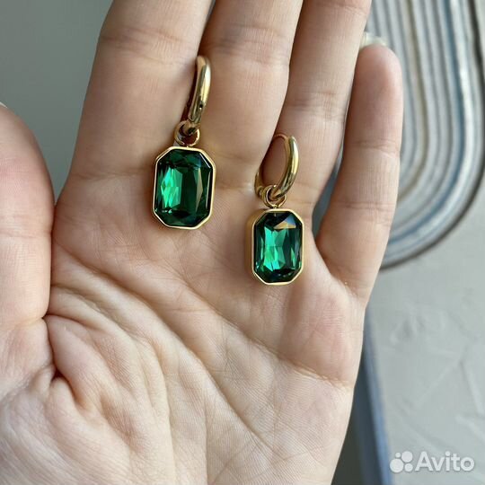 Серьги с кристаллами swarovski