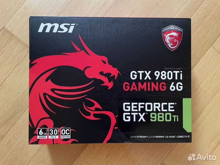 Видеокарта MSI gtx 980Ti gaming 6gb