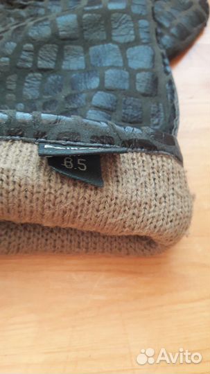 Перчатки женские кожаные б/У размер 6,5