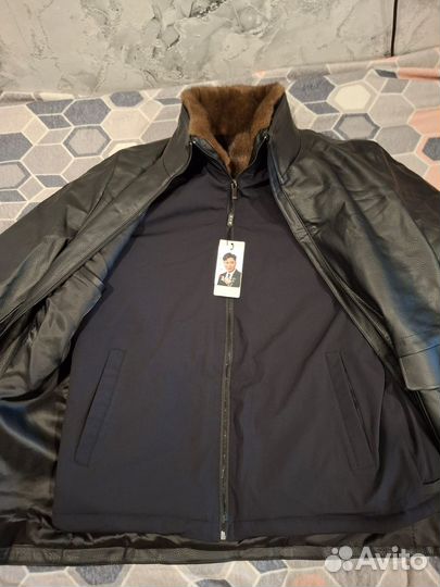 Кожаная дубленка мужская