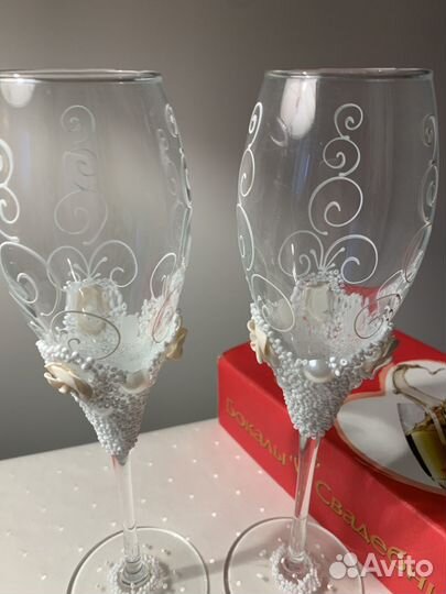 Фужеры СССР свадебные, 2 шт