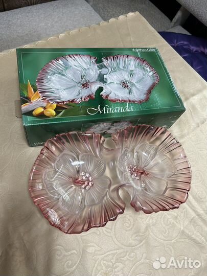 Посуда наборы керамика/чешское стекло