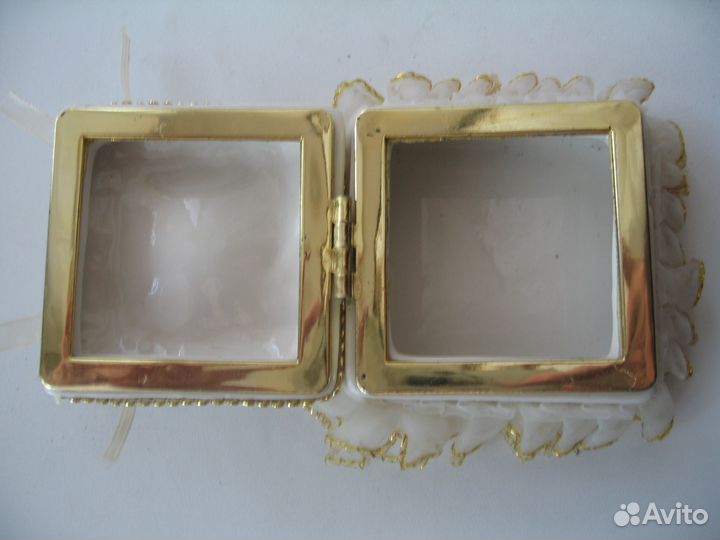 Шкатулка белая с кружевами