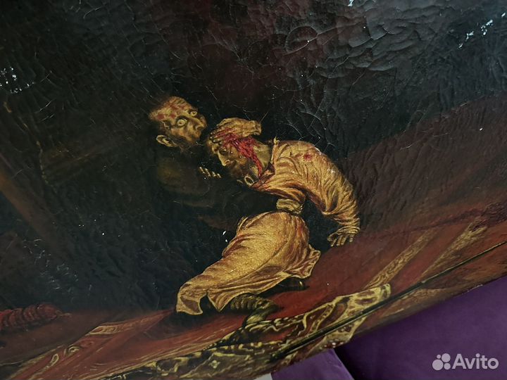 Картина маслом на холсте старинная