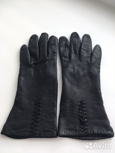 Перчатки женские кожаные