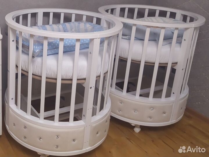 Детские кроватки с маятником бу для двойни