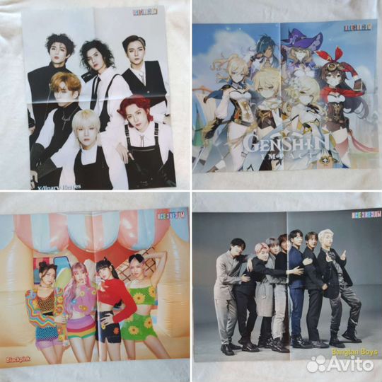 Плакаты разной тематики (k-pop, аниме и прочее) А2