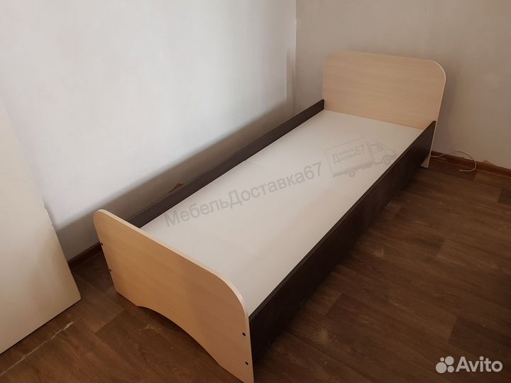 Кровать (80-195), (90-195) венге/молочный(шимо т/с