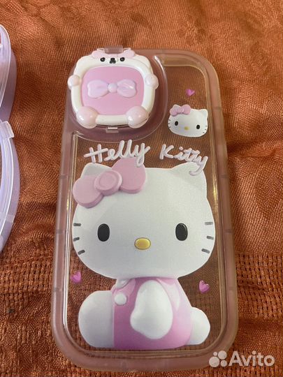 Чехол на iPhone 12 Hello Kitty с зеркалом