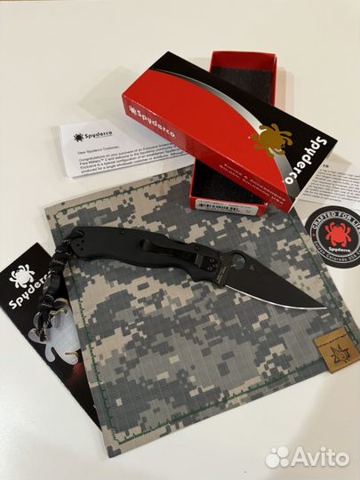 Нож Spyderco paramilitary 2 Bk Cruwear
