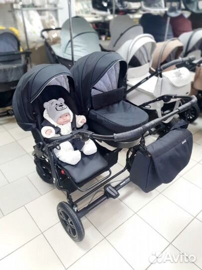 Коляска для двойни Mikado