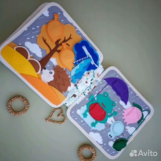 Развивающая книга из фетра 