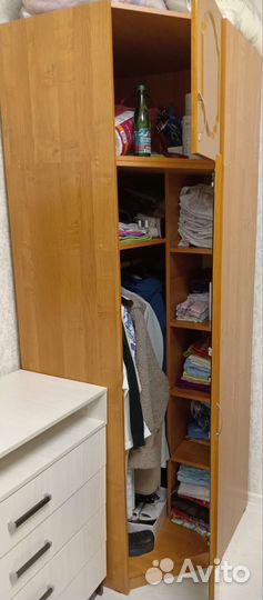 Угловой шкаф с антресолью