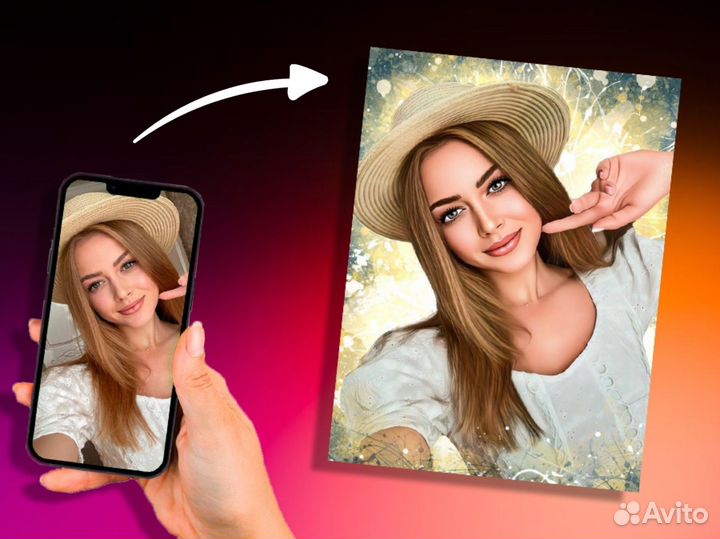 Портрет на холсте по фото