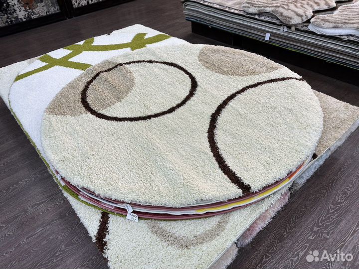 Ковер с высоким воросом 2х2 круг