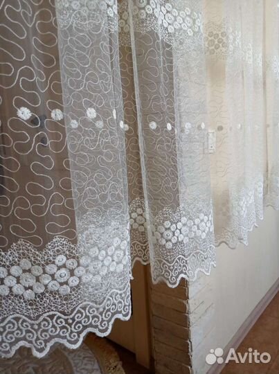 Шторы тюль на кухню или лоджию,укорочена