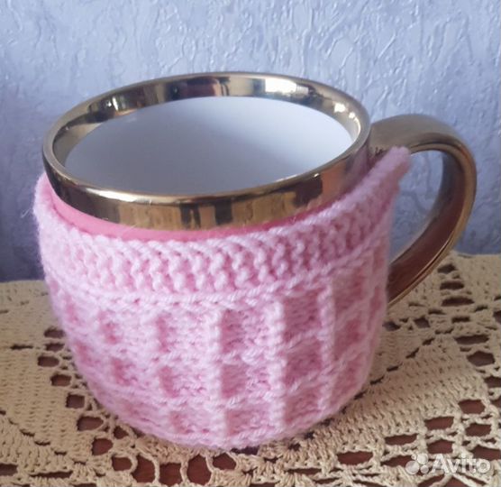 Кружки подарочные в вязаном чехле