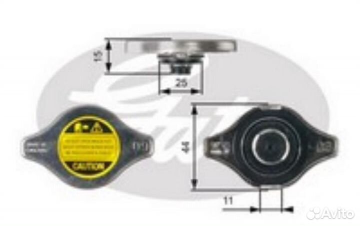 Gates RC127 Крышка горловины радиатора 0,9 M/Pa ма