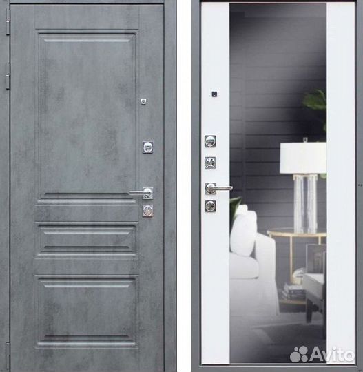 Дверь входная серая шумо-изоляционная