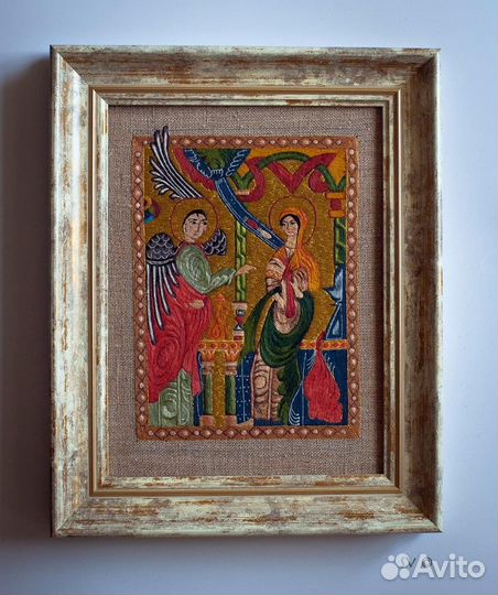 Благовещение армянская миниатюра икона гладь