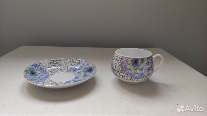 Чашка с блюдцем чайная пара фарфор