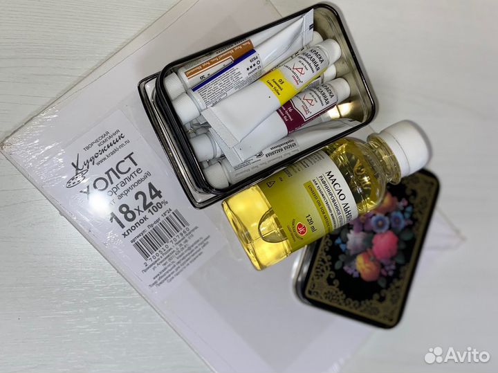 Краска масляная холст масло льняное