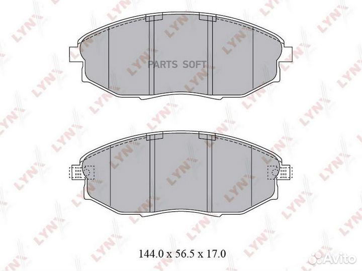 Lynxauto BD-1812 Колодки тормозные дисковые перед