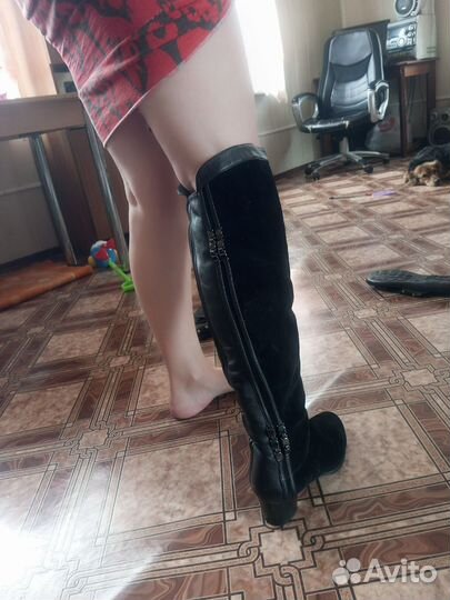 Сапоги женские зимние ботфорты