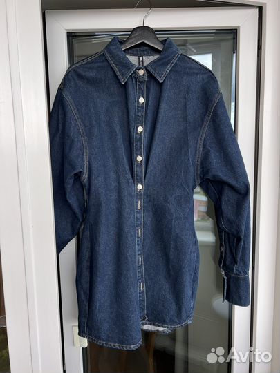 Платье рубашка джинсовая Zara