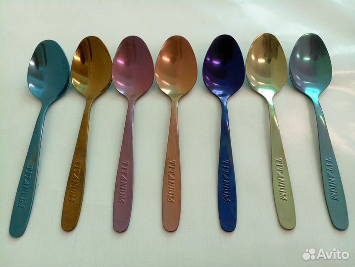 Титановые чайные ложки 7 шт. - Россия