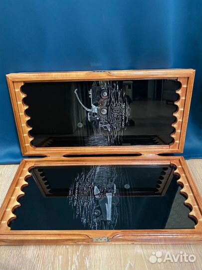 Нарды ручной работы со стеклом