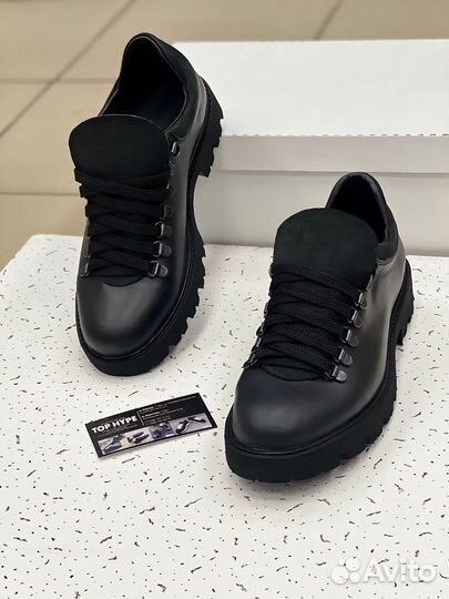 Полуботинки мужские кожаные