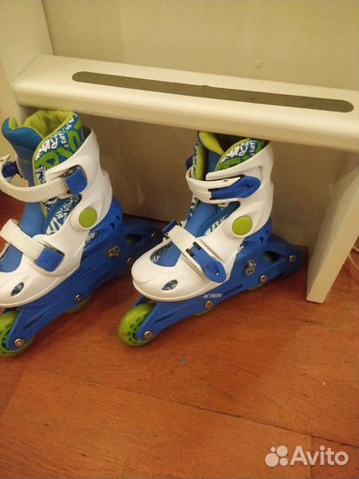 Роликовые коньки детские раздвижные 28-32 + защита