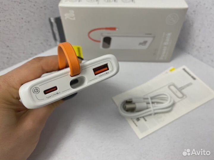 Повербанк Baseus 10000 mAh с кабелем Lightning