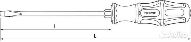 Sdlg815 Отвертка стержневая ударная шлицевая, SL8х