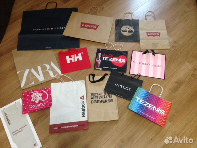 Брендовые пакеты (HM, Timberland, Zara, Conver купить в Москве | Личные ...