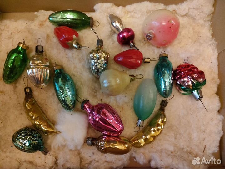 Елочные игрушки СССР овощи фрукты