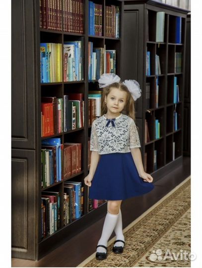 Школьное платье -сарафан 146