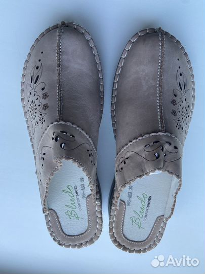 Сабо женские размер 39 кожаные новые