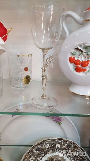 Фужер старый ручной работы стекло