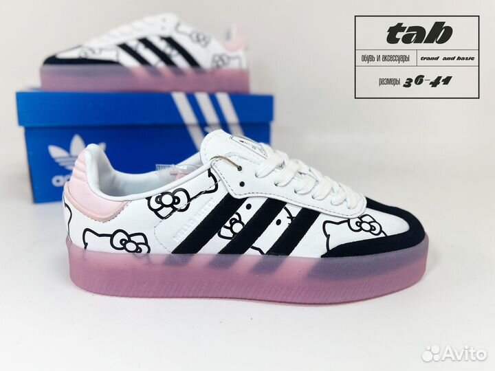 Кроссовки женские Adidas Samba x Hello Kitty