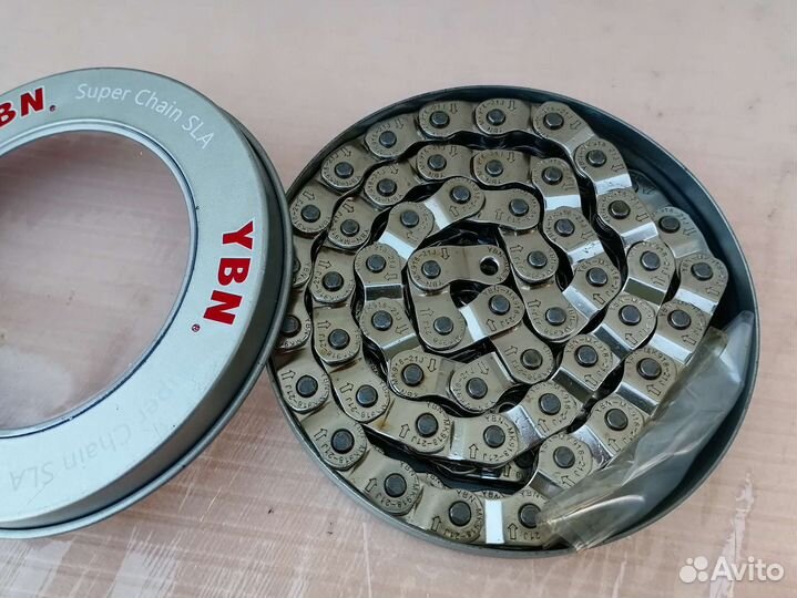 Цепь YBN MK 918 халфлинк 100 зв. silver