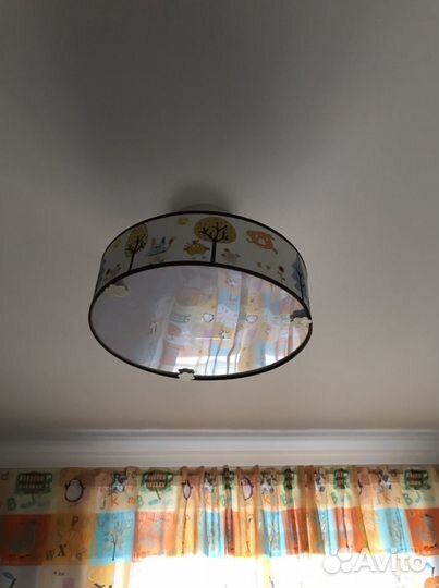 Комплект детская люстра и бра