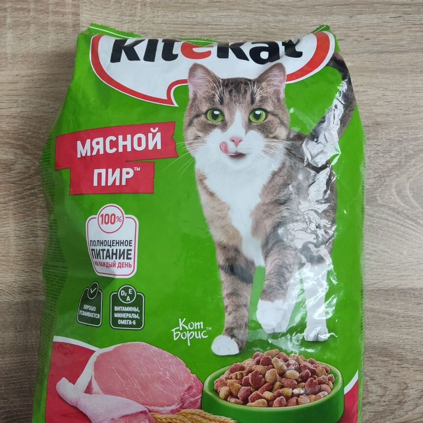 Сухой корм kitekat для кошек Мясной Пир, 1.9кг