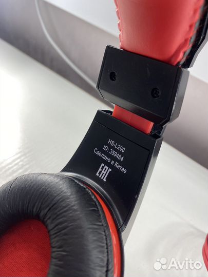 Наушники Oklick HS-L200 черно-красные