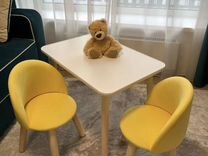 Детский стол и стул желтый