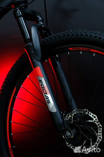 Велосипед скоростной 27,5 черный красный