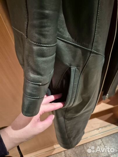 Пальто из натуральной кожи