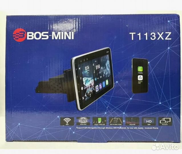 Магнитола BOS-mini T112XZ с поворотным экраном